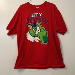 Boston Red Sox hey New York finger bird funny xlg red Gildan t shirt baseball